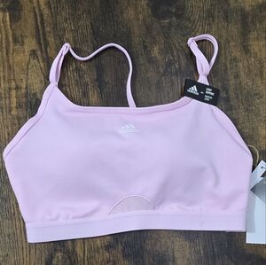 Adidas Pink Womens Training Light Low Impact Support Padded Bra Size XS D-DD